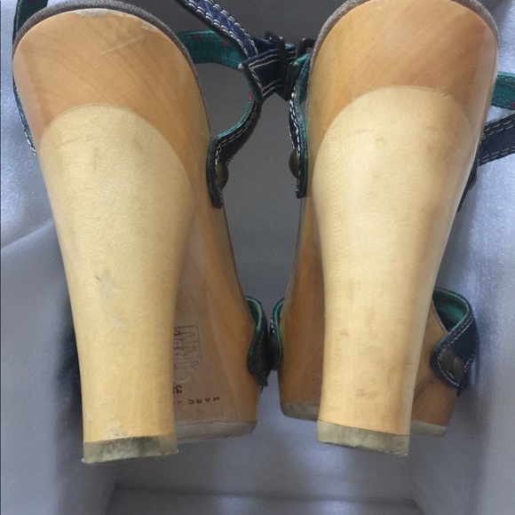 Marc Jacobs Denim Leather Platform Sandals - Picture 2 of 6